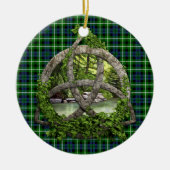 Celtic Trinity Knot en Clan Graham Tartan Keramisch Ornament (Voorkant)