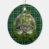 Celtic Trinity Knot en Clan Graham Tartan Keramisch Ornament (Links)