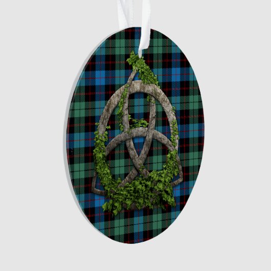 Celtic Trinity Knot en Clan Guthrie Tartan Ornament (voorkant)