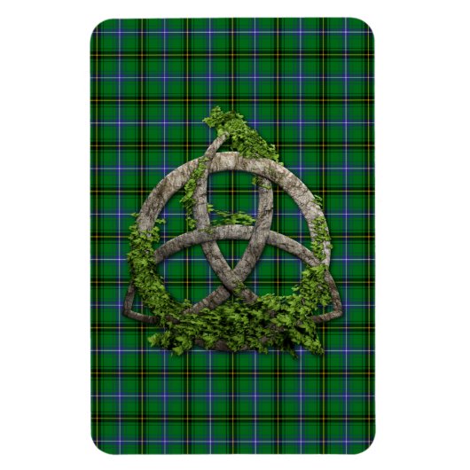 Celtic Trinity Knot en Clan Henderson Tartan Magneet (Verticaal)