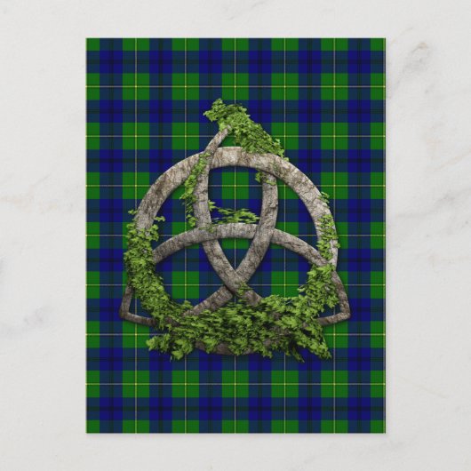 Celtic Trinity Knot en CLAN Johnston Tartan Briefkaart (Voorkant)