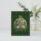 Celtic Trinity Knot en Clan MacAlpine Tartan Briefkaart (Staand voorkant)