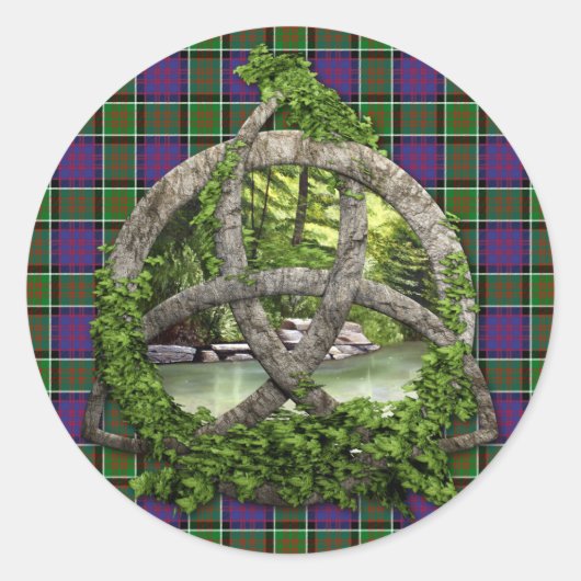 Celtic Trinity Knot en Clan MacDonald van Ranald Ronde Sticker (Voorkant)