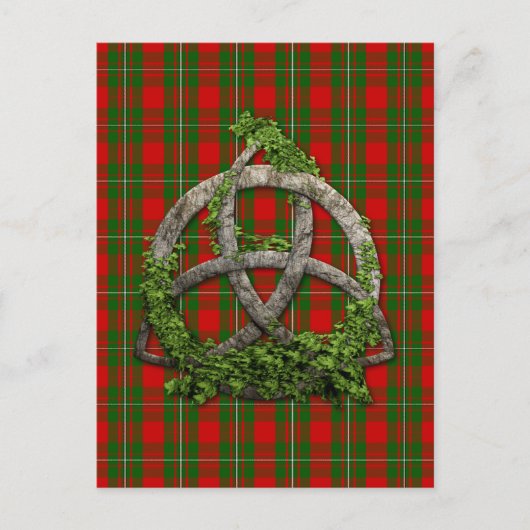 Celtic Trinity Knot en Clan MacGregor Tartan Briefkaart (Voorkant)