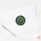 Celtic Trinity Knot en Clan MacKay Tartan Ronde Sticker (Envelop)