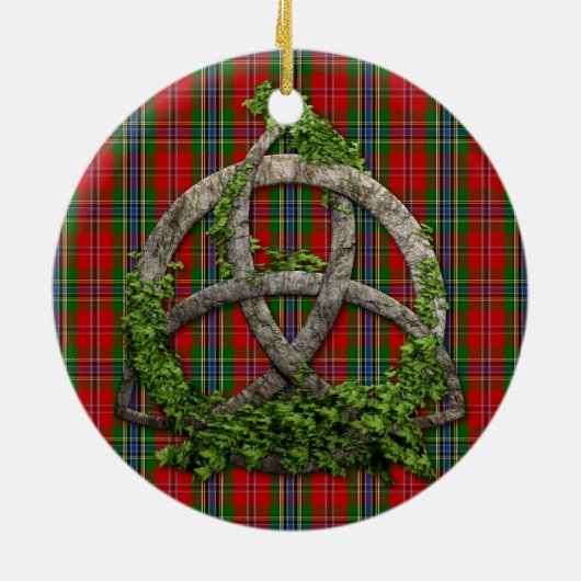 Celtic Trinity Knot en Clan MacLean van Duart Keramisch Ornament (Achterkant)
