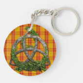 Celtic Trinity Knot en Clan MacMillan Tartan Sleutelhanger (Achterkant)