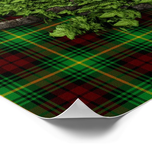 Celtic Trinity Knot en Clan Martin Tartan Poster (Hoek)