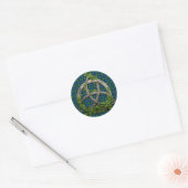 Celtic Trinity Knot en Clan Miller Tartan Ronde Sticker (Envelop)