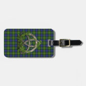 Celtic Trinity Knot en Clan Muir Tartan Bagagelabel (Voorkant horizontaal)