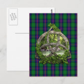 Celtic Trinity Knot en Clan Shaw Tartan Briefkaart (Voorkant / Achterkant)