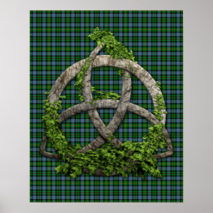 Celtic Trinity Knot en Clan Smith Tartan Poster