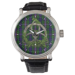 Celtic Trinity Knot en Scottish National Tartan Horloge