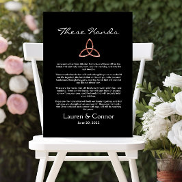 Celtic Trinity Knot Irish Wedding Vows Handfasting Canvas Afdruk