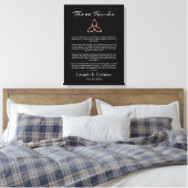 Celtic Trinity Knot Irish Wedding Vows Handfasting Canvas Afdruk (Insitu (Slaapkamer))
