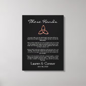 Celtic Trinity Knot Irish Wedding Vows Handfasting Canvas Afdruk (Voorkant)