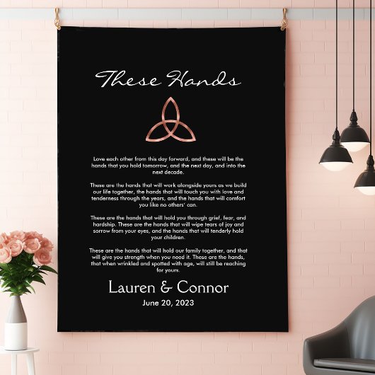 Celtic Trinity Knot Irish Wedding Vows Handfasting Wandkleed