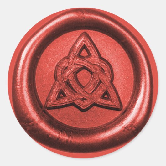 Celtic Trinity Knot met Heart Wax Seal Sticker (Voorkant)