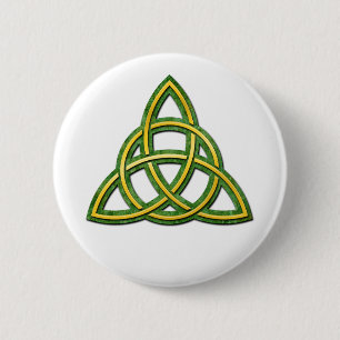 Celtic Trinity Knot of Triquetra Button