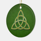 Celtic Trinity Knot of Triquetra Ceramic Ornament (Links)