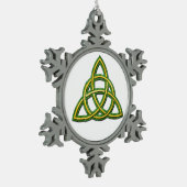 Celtic Trinity Knot of Triquetra Tin Sneeuwvlok Ornament (Links)