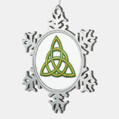 Celtic Trinity Knot of Triquetra Tin Sneeuwvlok Ornament (Rechts)