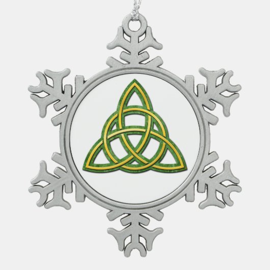 Celtic Trinity Knot of Triquetra Tin Sneeuwvlok Ornament (Voorkant)