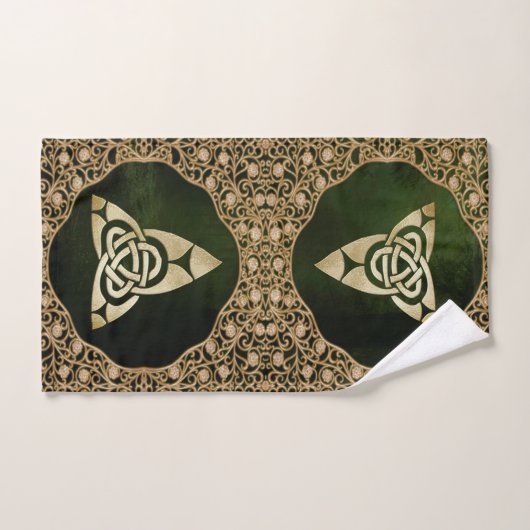 Celtic Trinity Knot op Forest Shadows Bad Handdoek (Handdoek)