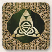 Celtic Trinity Knot op Forest Shadows Bier Onderzetter (Voorkant)