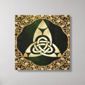 Celtic Trinity Knot op Forest Shadows Canvas Afdruk (Voorkant)