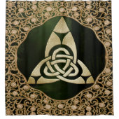 Celtic Trinity Knot op Forest Shadows Douchegordijn (Voorkant)
