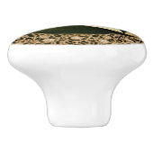 Celtic Trinity Knot op Forest Shadows Keramische Knop (Zijkant)