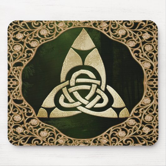 Celtic Trinity Knot op Forest Shadows Muismat (Voorkant)