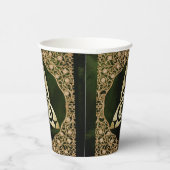 Celtic Trinity Knot op Forest Shadows Papieren Bekers (Rechts)