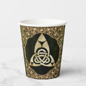 Celtic Trinity Knot op Forest Shadows Papieren Bekers (Voorkant)