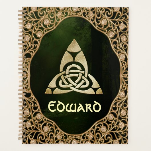 Celtic Trinity Knot op Forest Shadows Planner (Voorkant)