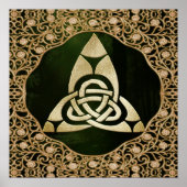 Celtic Trinity Knot op Forest Shadows Poster (Voorkant)