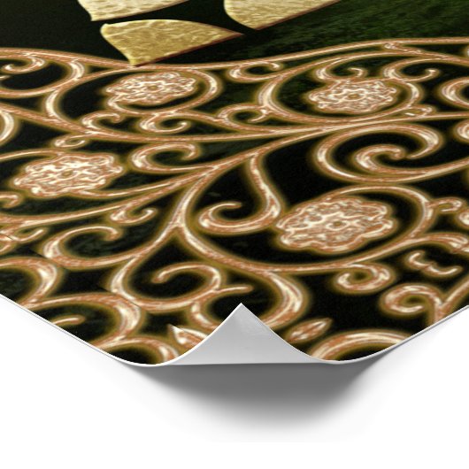 Celtic Trinity Knot op Forest Shadows Poster (Hoek)