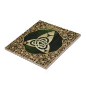 Celtic Trinity Knot op Forest Shadows Tegeltje (Zijkant)
