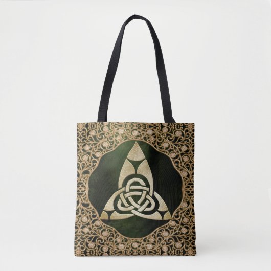 Celtic Trinity Knot op Forest Shadows Tote Bag (Voorkant)