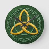 Celtic Trinity Knot Ronde Klok (Voorkant)