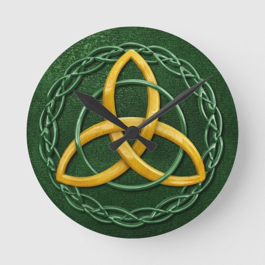 Celtic Trinity Knot Ronde Klok (Voorkant)