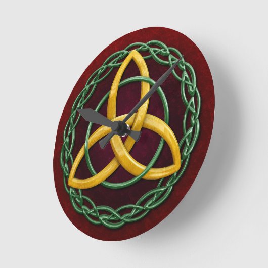 Celtic Trinity Knot Ronde Klok (Hoek)