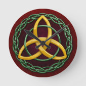 Celtic Trinity Knot Ronde Klok (Voorkant)