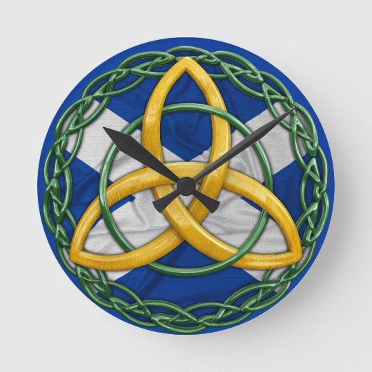 Celtic Trinity Knot Ronde Klok (Voorkant)