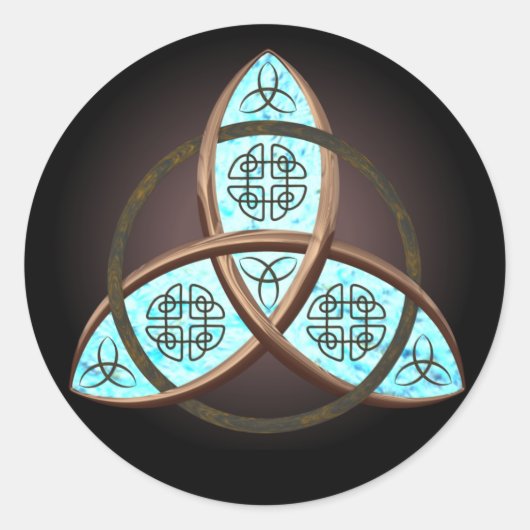 Celtic Trinity Knot Ronde Sticker (Voorkant)