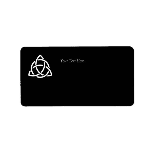 Celtic Trinity Knot Triquetra Symbol gepersonalise Etiket (Voorkant)