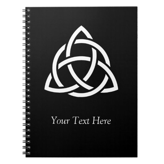 Celtic Trinity Knot Triquetra Symbol gepersonalise Notitieboek (Voorkant)