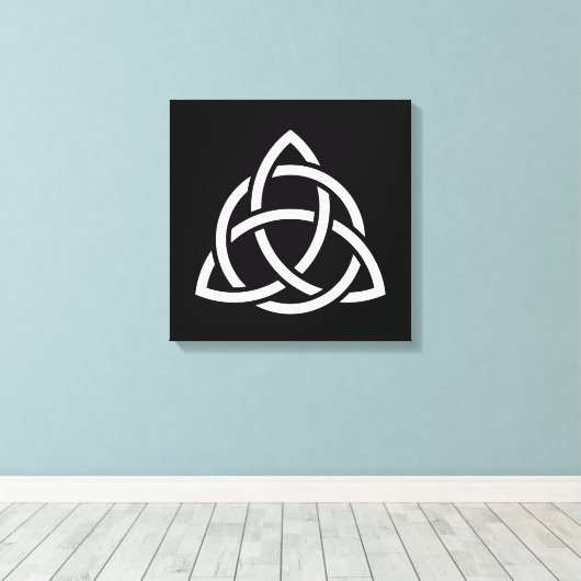 Celtic Trinity Knot Triquetra-symbool Canvas Afdruk (Insitu (Houten vloer))