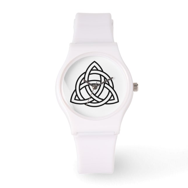 Celtic Trinity Knot Triquetra-symbool Horloge (Voorkant)